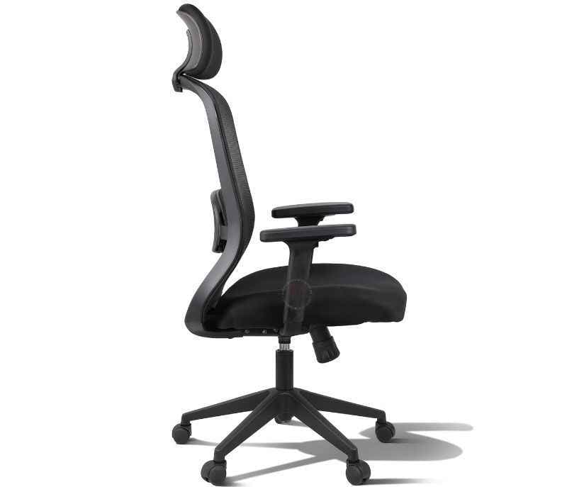 Image 9 for Hawk HB Black Ergonomic High-Back Mesh Office Chair Adjustable Height Revolving Study Work from Home Chair Computer Desk Chair Back Lumbar Support Ergonomic Chair Tilting Arm Support