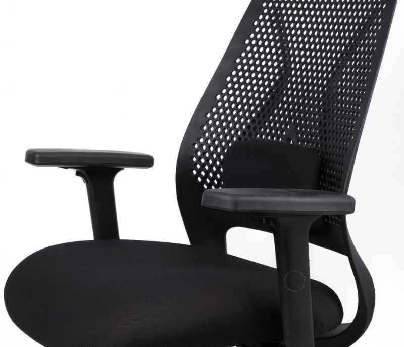 Image 3 for Rio Black Mesh Series With Adjustable Lumbar Handles & Headrest For Long Hours seating,work from home computer desk