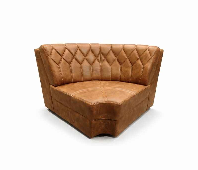 Image 15 for Bugati L-Shape Collection Sofa 2+1+C+2+CT+2 Puffy Micro Suede Fabric (Brown) (EC)