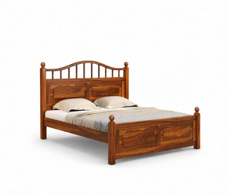 Image 6 for Bowie Sheesham Cot Premium Solid Sheesham Wood Honey Finish (SCV _PKU)