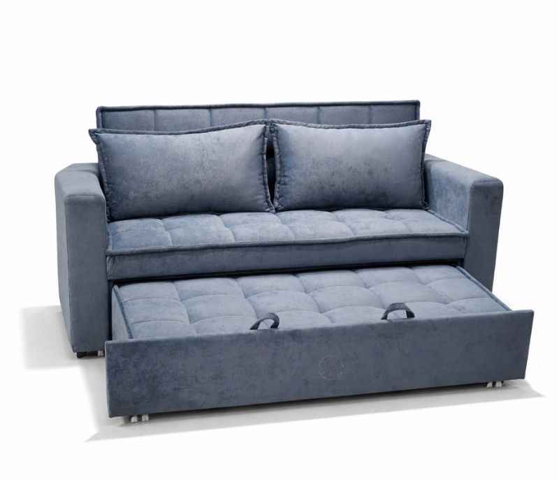 Image 3 for Anke Sofa Cum Bed 3 Seater Suede Fabric (Grey)(EC)(HYD)(BS-BTM)(SKN)