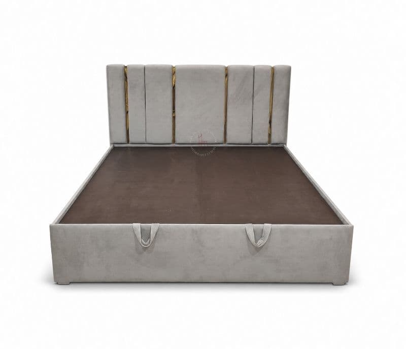 Image 9 for Lux King Bed With Hydraulic Storage Neem Wood (BSK)