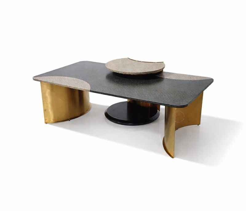 Image 4 for A54-1+1-CT Center Table With Marble Top And Metal Base (WH OTD)