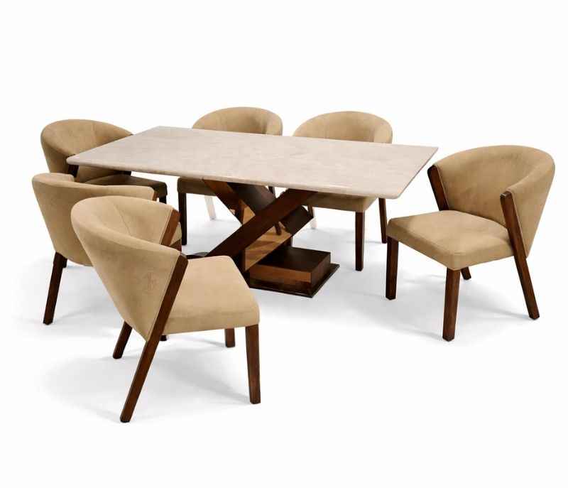 Image 3 for DT YZ/ DC 36 Dining Table 1+6 Seater (BS-EC)(BS-WF)