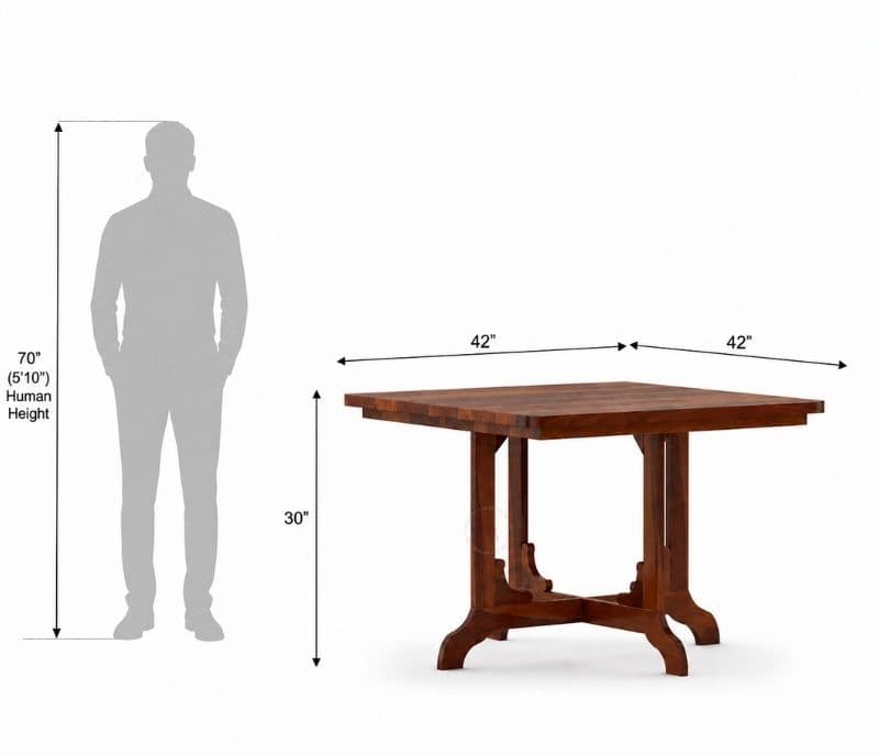 Image 17 for Vitaly Solid Sheesham Wood Dining Set (APT_PKU)