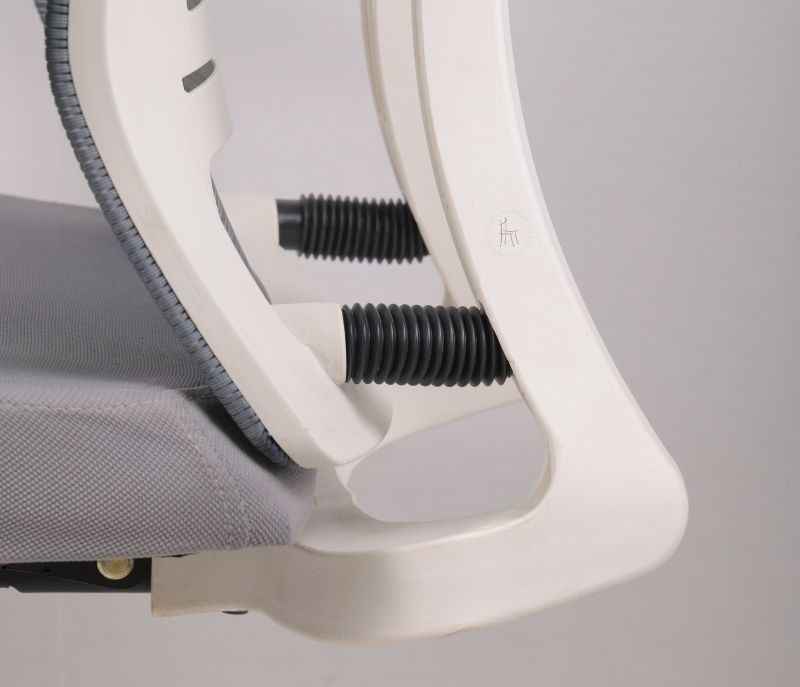 Image 10 for Twister MB White Ergonomic High-Back Mesh Office Chair Adjustable Height Revolving Study Work from Home Chair (WFH)/Computer Desk Chair Back Lumbar Support Ergonomic Chair Tilting Arm Support