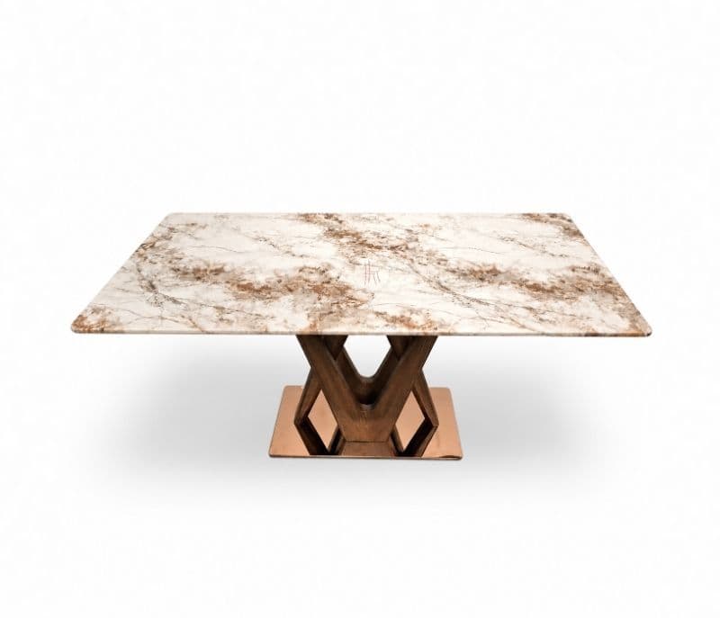 Image 12 for DT 2482/126 Marble Top Metal Base 1+6 Seater