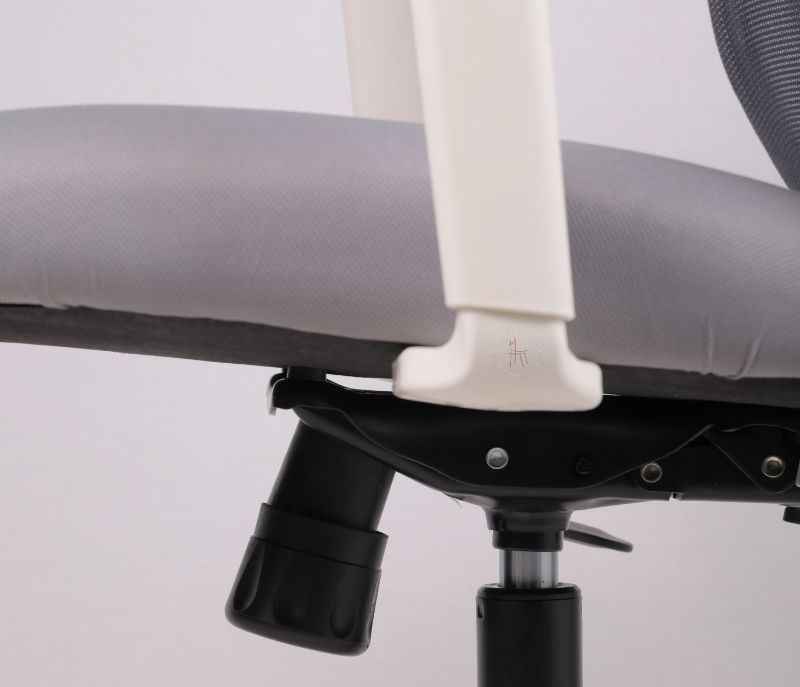 Image 8 for Hawk HB Grey White Ergonomic High-Back Mesh Office Chair Adjustable Height Revolving Study Work from Home Chair Computer Desk Chair Back Lumbar Support Ergonomic Chair Tilting Arm Support