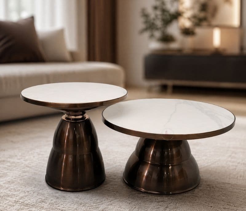 Image 2 for Centre Table 1 With Ceramic Top And Metal Base (HYD)
