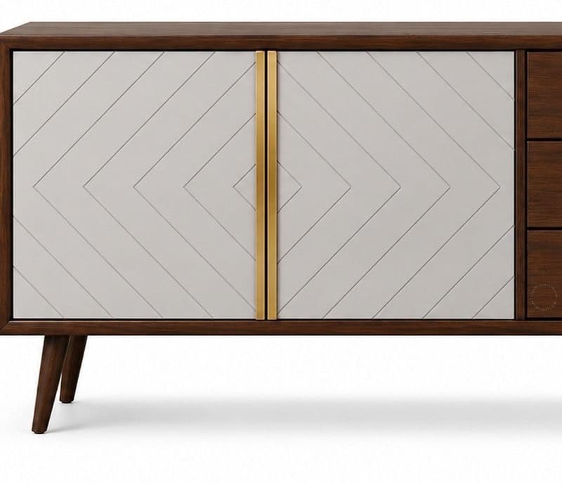 Image 6 for Lara 3 Drawer 2 Door SideBoard Cabinet Sheesham Wood (WI)