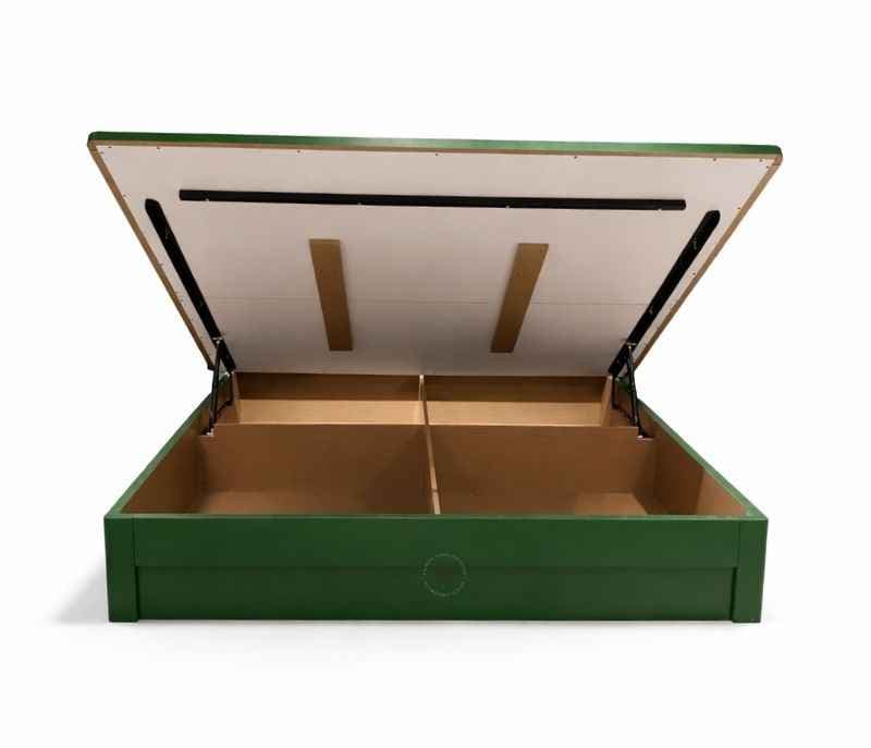 Image 8 for Green King Sized Bed with Hydraulic Bed Box (WF) (EC)