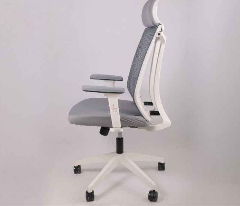 Image 4 for Twister HB White Ergonomic High-Back Mesh Office Chair Adjustable Height Revolving Study Work from Home Chair (WFH)/Computer Desk Chair Back Lumbar Support Ergonomic Chair Tilting Arm Support