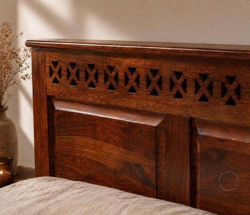 Image 2 for Rudolf Sheesham Wood Hydraulic Storage Premium Solid Sheesham Wood Honey Finish (SCV _PKU)