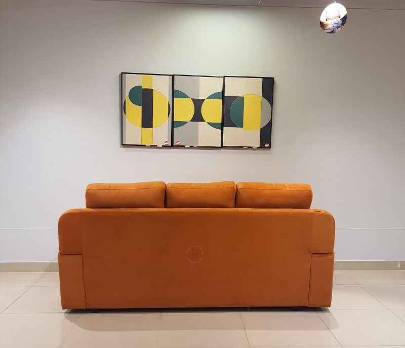 Image 8 for Old Bmw Sofa 3+2 Seater Velvet Suede Fabric (BTM)