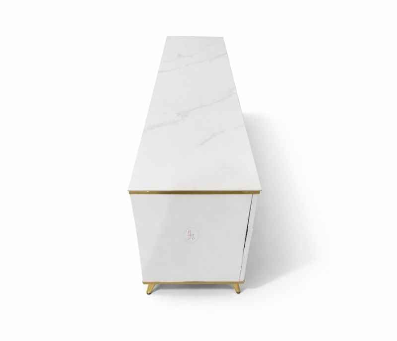 Image 6 for G6406 Side Board Cabinet Ceramic With Duco Paint Finish With PVD Gold Metal Legs (HYD OTD)
