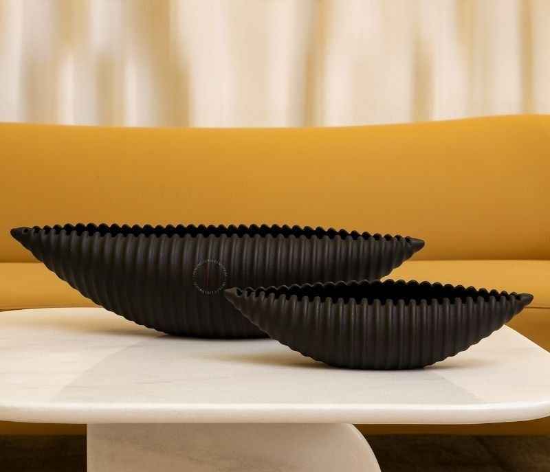 Image 1 for YH-RA-19/20 Obsidian Flow Resin Bowl