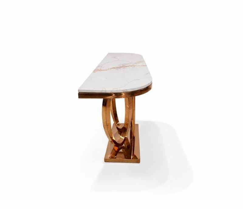Image 6 for Console 56 Composite Marble Top With PVD Gold Metal Base (HYD)(CP)