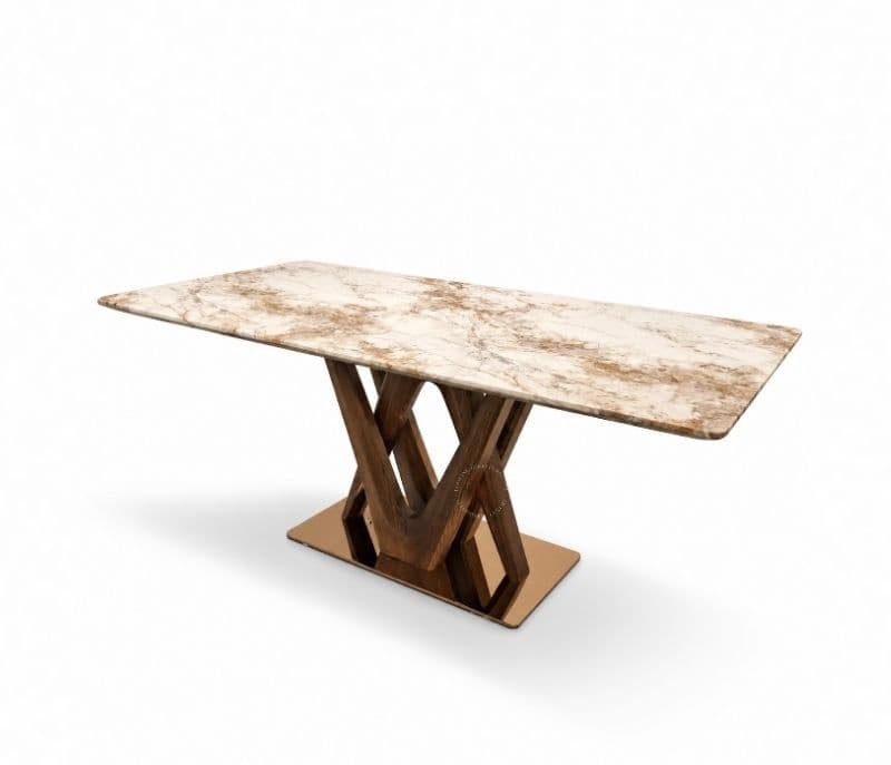 Image 13 for DT 2482/126 Marble Top Metal Base 1+6 Seater