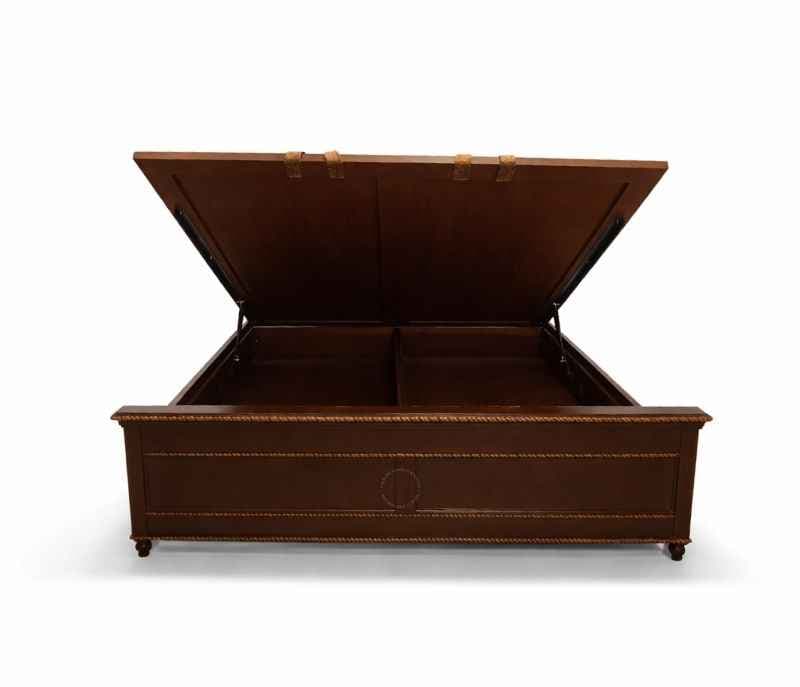 Image 12 for Chestnut King Sized Bed with Hydraulic Bed Box (WF)