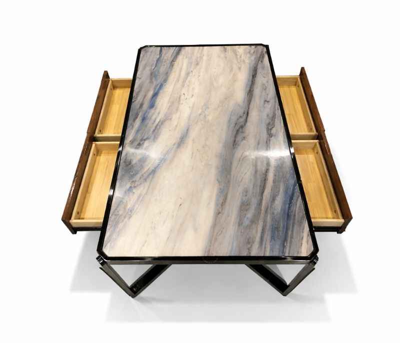 Image 10 for Centre Table - A 50 With Marble Top And Metal Base (CP OTD)