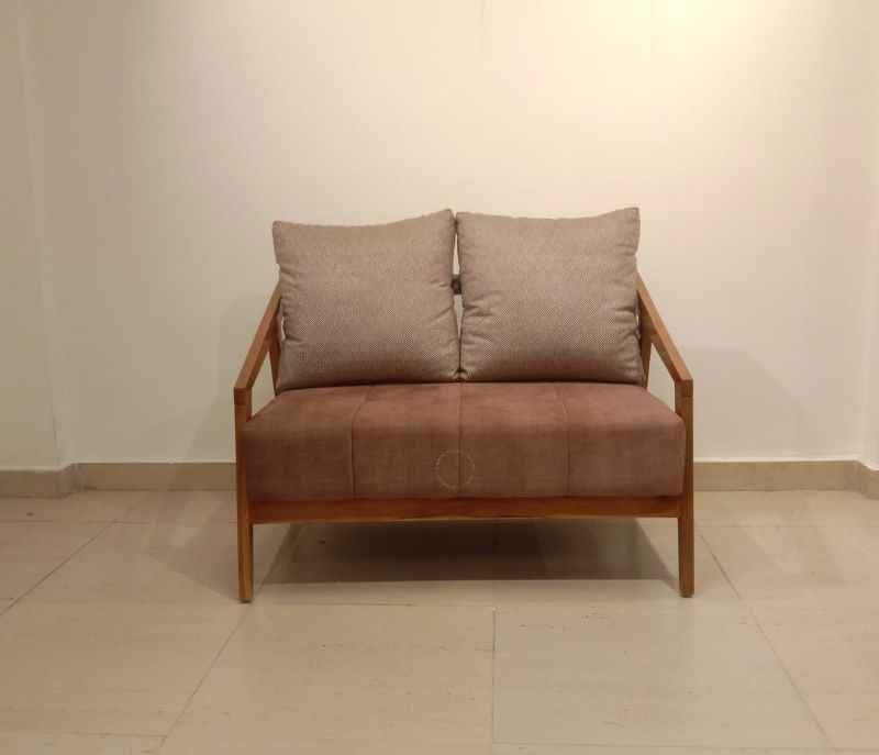 Image 9 for Ghana Teak 3+2+1 Seater Sofa Suede Fabric (SKN)