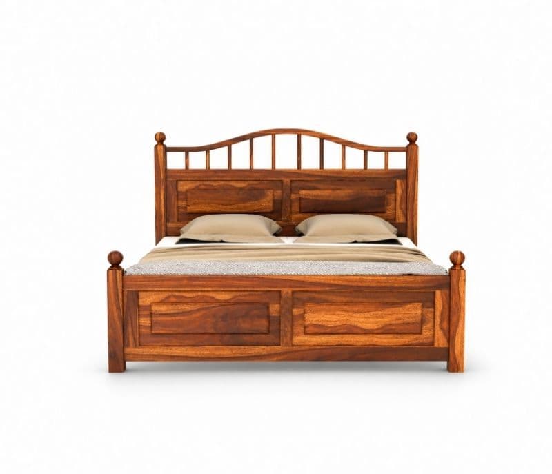 Image 7 for Bowie Sheesham Cot Premium Solid Sheesham Wood Honey Finish (SCV _PKU)