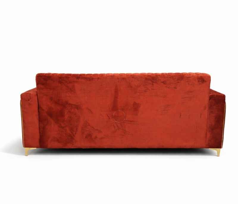 Image 6 for New Oreo Sofa 3+2+2 Puffy+Center Table With Glass Velvet Fabric (EC)(HYD)
