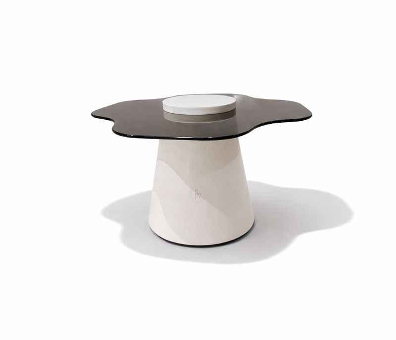 Image 7 for 3126C Centre Table Marble Top Plus Corner Table With Glass Top And Wood Base With Duco (HYD)