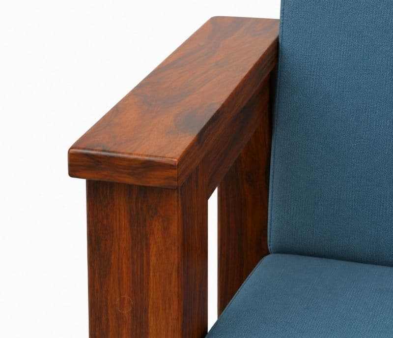 Image 7 for Sleek 3+1+1 Seater Sofa Set With Sheesham Wood(WI)