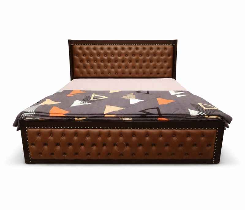 Image 3 for Chester King Sized Bed with Box Storage (Block Board, Dark Brown) (HYD)(BS - BSK)(WF)(BTM)(KORA)(BWD)(BS-EC)