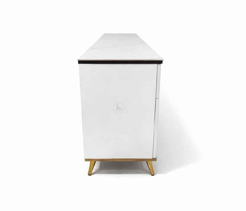 Image 7 for G6406 Side Board Cabinet Ceramic With Duco Paint Finish With PVD Gold Metal Legs (HYD OTD)