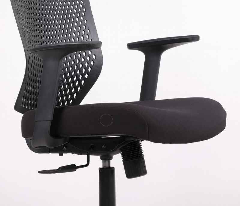 Image 8 for Leo Black Mesh Office Chair Adjustable Height Revolving Study Work from Home Chair Computer Desk Chair