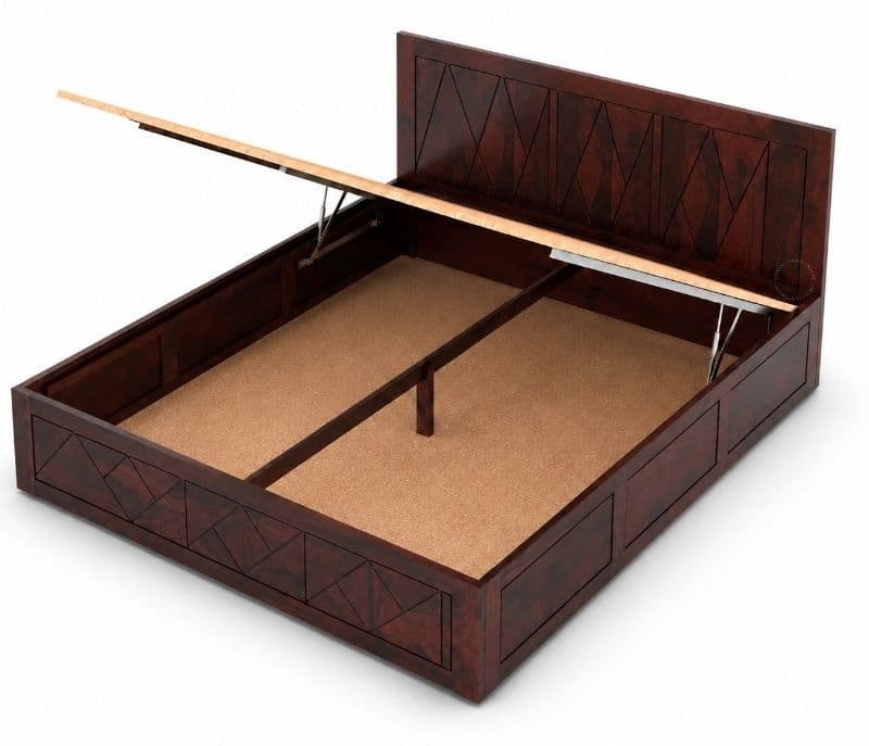 Image 5 for Haven Full Lifton Sheesham Wood Bed With Hydraulic Storage(WI)
