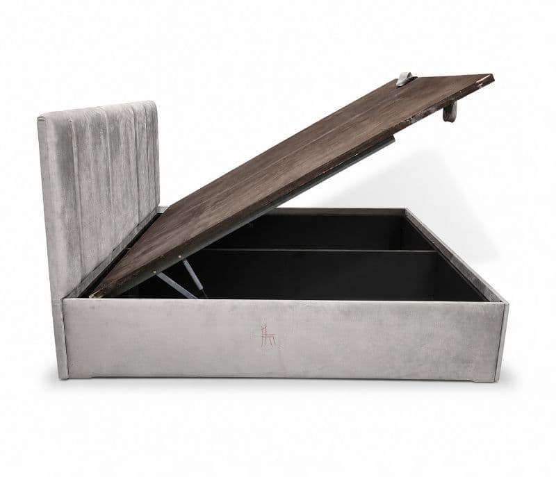 Image 11 for Lux King Bed With Hydraulic Storage Neem Wood (BSK)