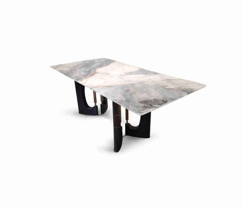 Image 12 for DT T67+C56+DINING CHAIR ZL078 Marble Top Base With Ash Wood Metal Support 1+8 Seater