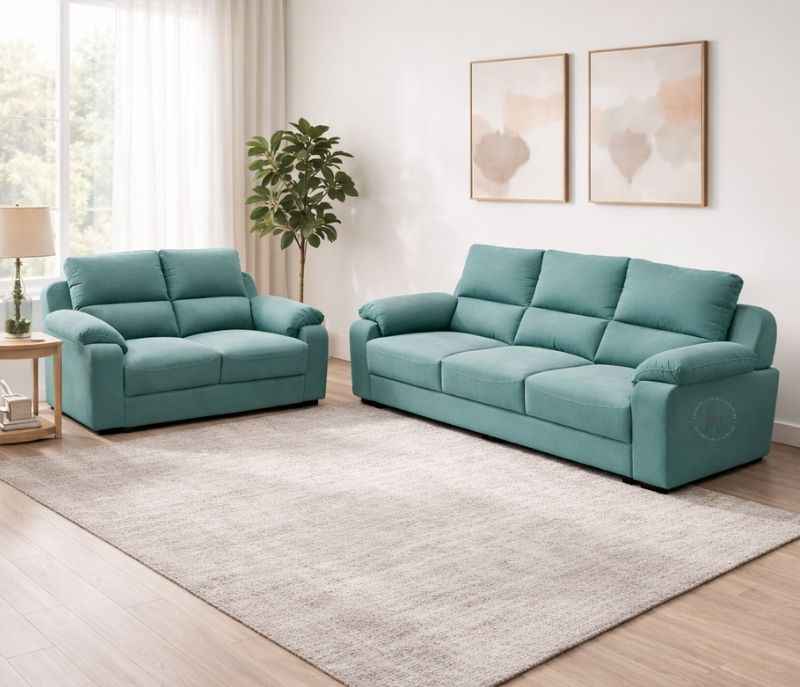 Old BMW Sofa 3+2 Seater Velvet Suede Fabric (BS-EC)