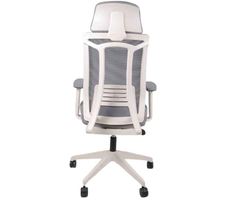 Image 6 for Twister HB White Ergonomic High-Back Mesh Office Chair Adjustable Height Revolving Study Work from Home Chair (WFH)/Computer Desk Chair Back Lumbar Support Ergonomic Chair Tilting Arm Support