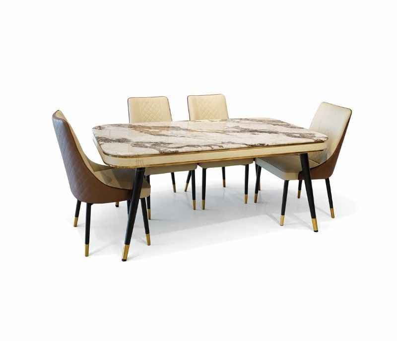 Image 4 for Imported C140 Table SY97 160x90+Y10 Chair Beige+Coffee 1+6 (BWD)