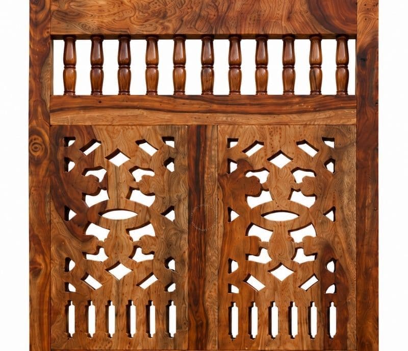 Image 4 for Vintage Solid Sheesham Wood Ghilli Design Dining Table Set 1+4 Seater (SCV-PKU)
