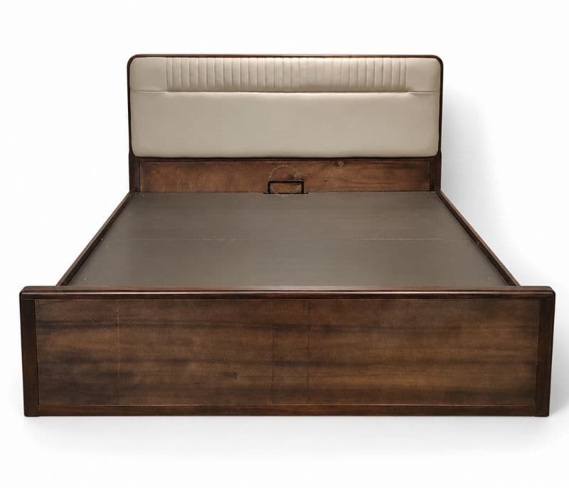 Image 12 for 2515 King Bed With Hydraulic Storage And Leatherette With Rubber Wood (BSK)