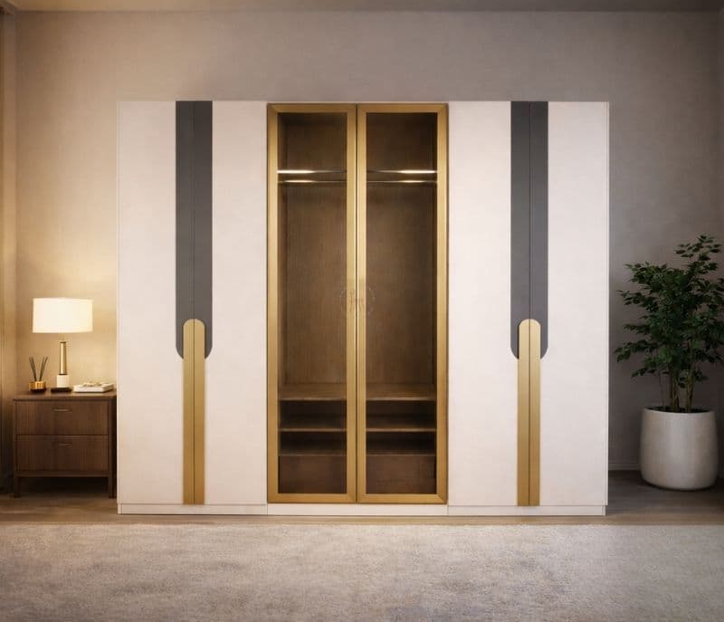 Image 10 for 45005 Bedroom Set King Size 72x78 With Hydraulic Storage + Dresser 2 Bed Side Table + 6 Door Wardrobe (KORA OTD)