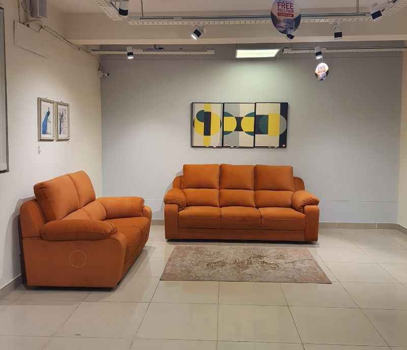 Image 4 for Old Bmw Sofa 3+2 Seater Velvet Suede Fabric (BTM)