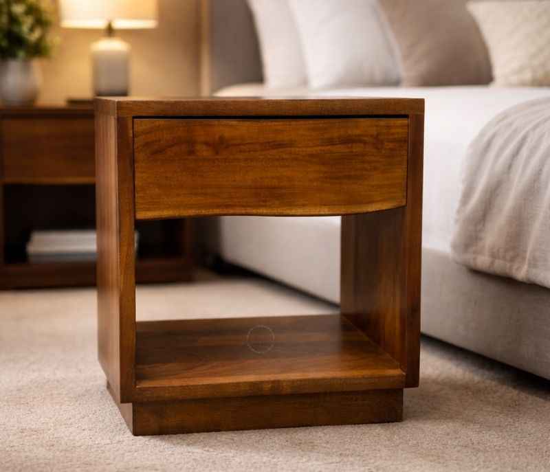 Image 1 for Live Edge Bst Bed Side Table (SKN)(BWD)(BTM)