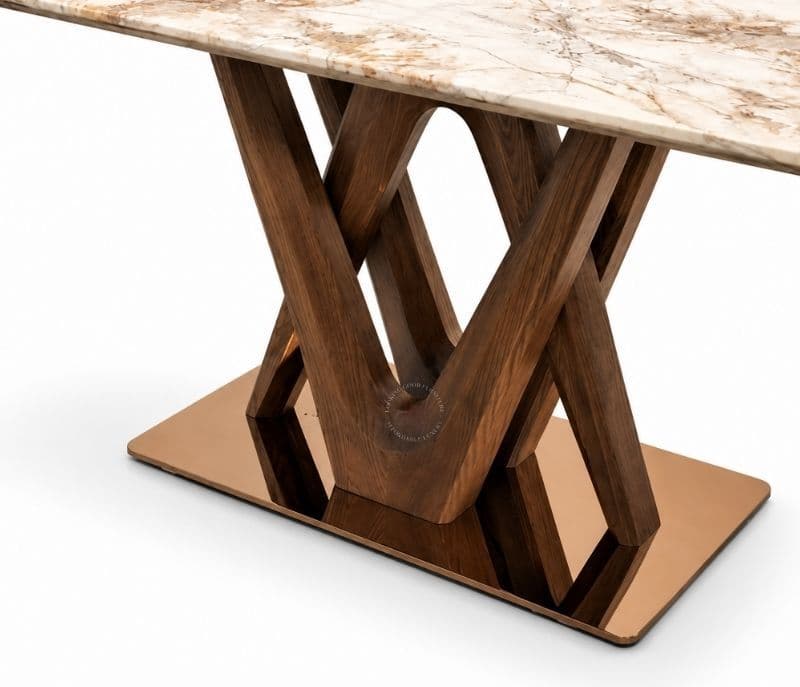 Image 6 for DT 2482/126 Marble Top Metal Base 1+6 Seater
