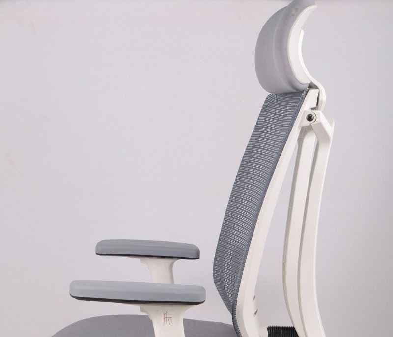 Image 9 for Twister HB White Ergonomic High-Back Mesh Office Chair Adjustable Height Revolving Study Work from Home Chair (WFH)/Computer Desk Chair Back Lumbar Support Ergonomic Chair Tilting Arm Support