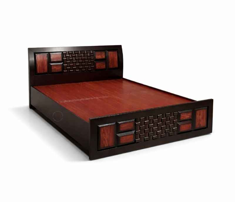 Image 10 for Malta Queen Sized Bed with Bed Box and Drawer Storage (Block Board, Brown) (EC)(BSK)