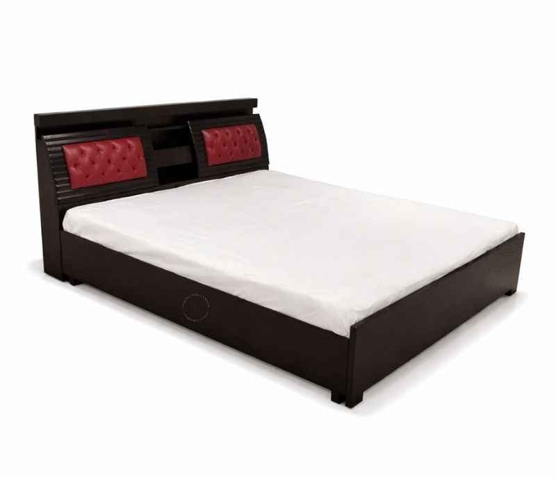 Image 3 for Bahubali King Sized Bed with Bed Box and Drawer Storage (Block Board, Brown)(BS-BTM)(WF)(BS- BSK)