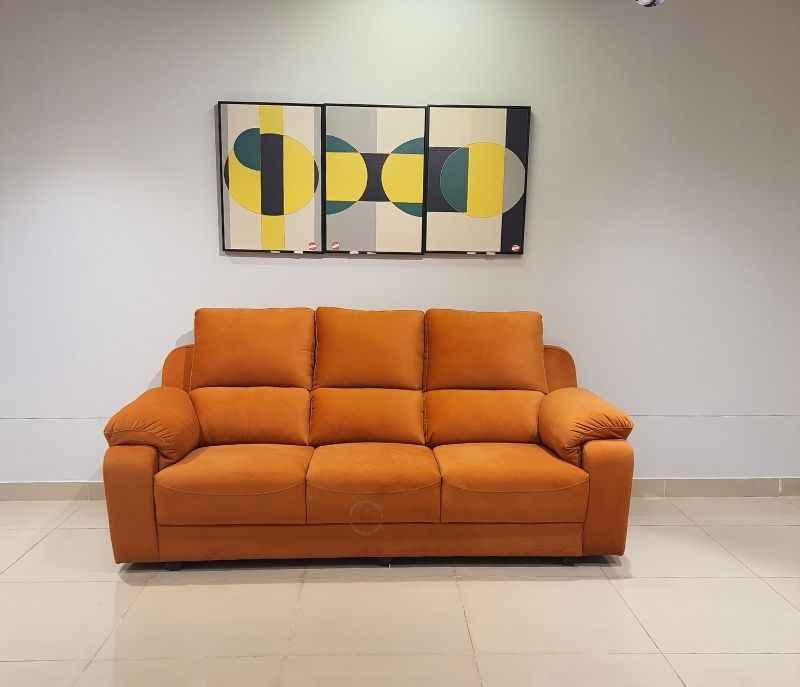Image 6 for Old Bmw Sofa 3+2 Seater Velvet Suede Fabric (BTM)