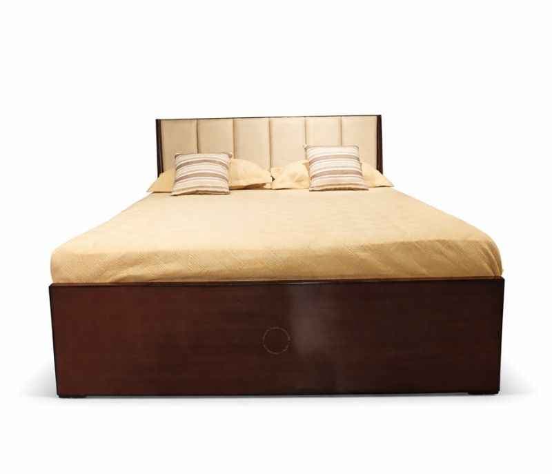 Image 2 for Cushion Patti Queen Size Bed with Drawer Storage (Block Board, Brown) (WF)(BWD)(BS-BTM)(BS-KORA)