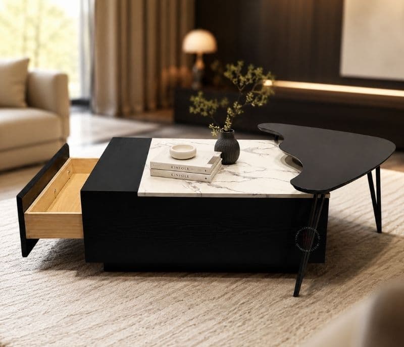 Image 1 for Centre Table -A185 Marble Top & Wooden base (CP OTD)